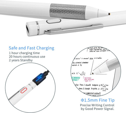 Stylus Pencil for Lenovo Chromebook Flex 5/3, Minilabo Touch Screens Active Digital Pen with 1.5mm Ultra Fine Tip for