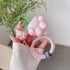 3D Cute Cartoon Charger Protector Case for Apple 20W USB-C Power Adapter and Lightning Cable (Pink Cat's Claw)