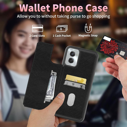 for Moto G Power 5G 2024 Case Wallet Case with Card Slots & Kickstand PU Leather Cover Soft TPU Protective Phone Case for Motorola Moto G Power 5G 2024 - Sunflowers