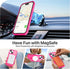 BENTOBEN Hot Pink Case for iPhone 15, Translucent Matte Magnetic Cover Compatible with MagSafe