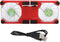 DR-S02 Laptop Cooling Pad, Folding Cooler with Dual Fans, Portable USB Powered Notebook Radiator Stand (Red)