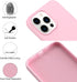 iPhone 13 Pro Max Case, Silicone Ultra Slim Shockproof with Soft Anti-Scratch Microfiber Lining - Pink