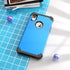 IDweel for iPhone XR Case with Tempered Glass Screen Protector,3 in 1 Shockproof Slim Hybrid Heavy Duty Hard PC Cover Soft Silicone Bumper Full Body Case,Sky Blue