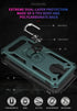 Moto Z4 Case - Military Grade Shock-Absorption Bumper Cover with Anti-Scratch Protection, Teal Ring Mount