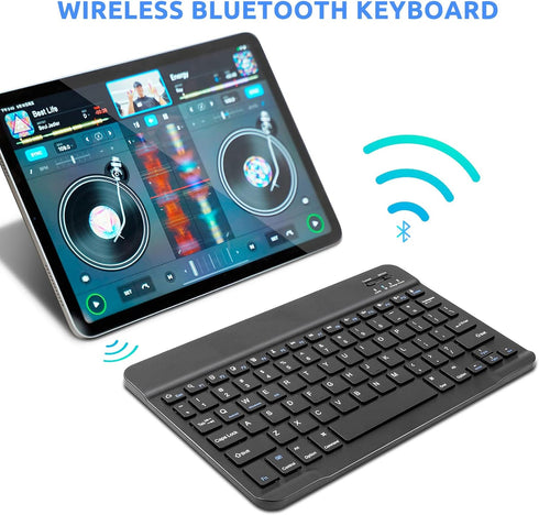 Portable iPad Keyboard 10th Generation, Small Bluetooth Keyboard for iPad Pro, iPhone, Samsung Tablet, US Mechanical