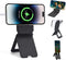 EWEMDAI Phone Stand, Magnetic Phone Tripod, Foldable Cell Phone Tripods Stain-Resistant Leather &