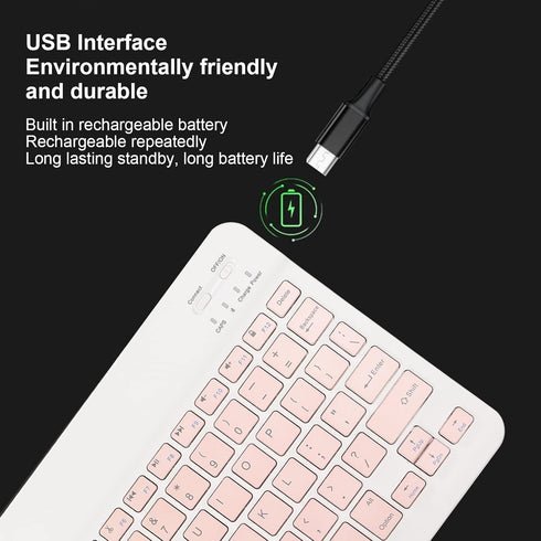 Bluetooth Keyboard Mouse Set, 10 Inch Ultra Thin Quiet Keyboard with DPI Mouse, Composite Keys Combo for Cellphone