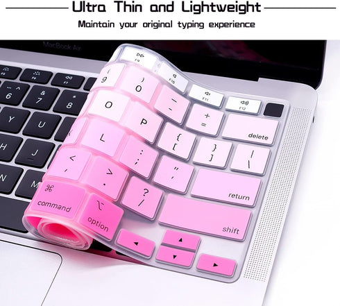 HRH Ultra Thin Silicone Keyboard Cover Skin for MacBook Air 13.3" 2020 with M1 Processor (Model A2337) Touch ID
