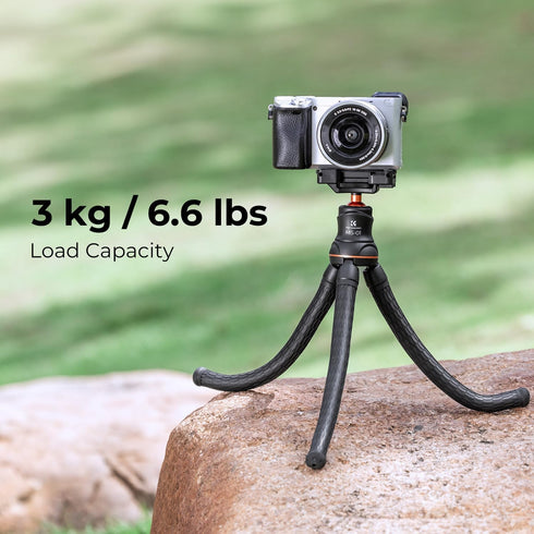 K&F Concept Mini Tripod Stand, Flexible Camera Tripod with Bluetooth Remote, Compatible with Smartphone/Canon Nikon