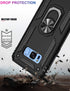 LUMARKE Galaxy S8 Case, Military Grade Protective Phone Cover Black, 16ft Drop Tested, Magnetic Ring Kickstand