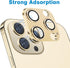 Gold Camera Lens Protector for iPhone 13 Pro & Pro Max - Anti-Scratch Tempered Glass, Shockproof Full Protection.