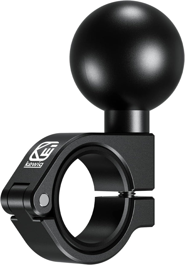 BRCOVAN Aluminum Alloy Handlebar Clamp Mount Base with 1.5'' TPU Ball, Fits 0.875''-1.26'' Round Rails