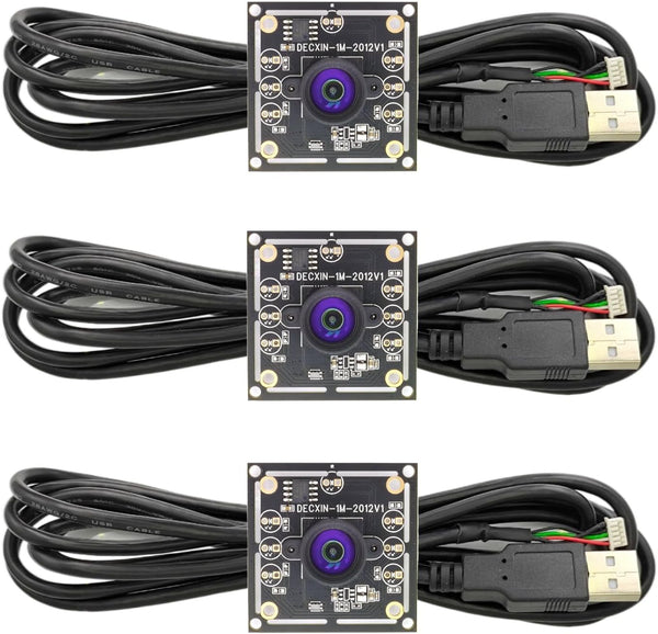 Sevilinlu 3PCS USB Camera Module OV9732, 100 Degree Without Deformity, 1MP 1280x720 Free