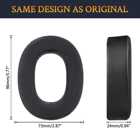 SOULWIT Cooling Gel Earpads Replacement for Jabra Evolve2 85 UC/Evolve 2 85 MS, Noise Isolation Foam Ear Pads - Black
