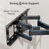 MOUNTUP Full Motion TV Wall Mount for 42-82 inch TVs, Articulating Swivel and Tilt Bracket, Max VESA 600x400mm
