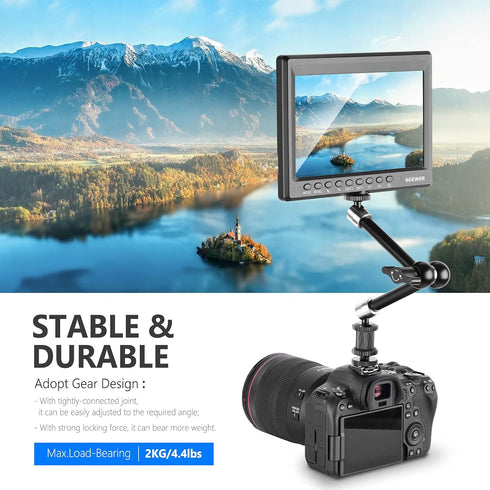 NEEWER Upgraded Super Clamp and 11" Adjustable Friction Power Articulating Magic Arm for SmallRig Camera Cage