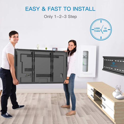 PERLESMITH Fixed TV Wall Mount Bracket, Low Profile for 26-60 inch LED LCD OLED TVs up to 115lb