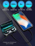 Acuvar Fully Wireless Bluetooth 5.0 Waterproof Earbud Headphones with Microphone and 100+ Hrs Playtime Case (Navy)