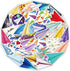 Mekycro Paper Airplane Vinyl Stickers 50 PCS, Retro Aesthetic Waterproof Die-Cut Colorful Paper
