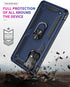 for Samsung A52 Case, Galaxy A52 Shockproof Cover with HD Screen Protector, Military-Grade Ring Holder Kickstand