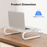 4 Inches Storage,White(MST004W) suptek Monitor Stand Riser for Computer,Laptop,Printer, Notebook and All Flat Screen