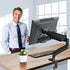 MOUNTUP Single Monitor Desk Mount, Adjustable Gas Spring Arm for Max 32 Inch Screen, VESA Mount Bracket, Black