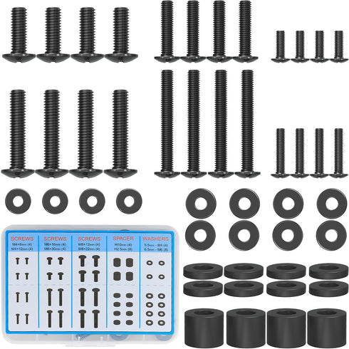 MOUNTUP Universal TV Mounting Hardware Screw Kit with Box - M4 M6 M8