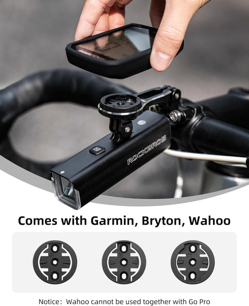 ROCKBROS Out-Front Bike Computer Mount, Mini Aluminum Integrated Bicycle Computer Mount Compatible with Garmin, Bryton,