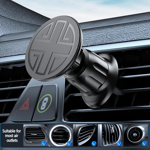 Mandark 360 Magnetic Car Phone Holder, Rotation Auto Air Vent Smartphone Holder Mount, Vehicle Interior Cellphone Mount