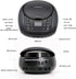 LONPOO Portable Boombox CD Player with FM Radio, USB, Bluetooth, AUX Input, Stereo Sound Speaker, Black