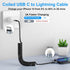 KIYODA USB Type C to Lightning Cable 3FT 2Pack, Coiled iPhone Charger Fast Charging for Car Short USBC iPhone Cord for iPhone14/13/12/11 Pro Max/iPad/CarPlay