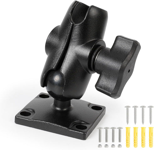 FPN 1" Ball Mount with Aluminum Alloy Square Plate & Short Double Socket