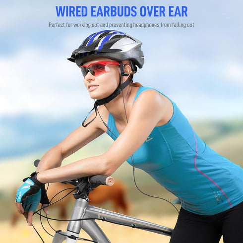 USB C Headphones Over Ear Hooks for iPhone 15 Pro Max Plus, Wired Earbuds with Loops Mic for Samsung Galaxy