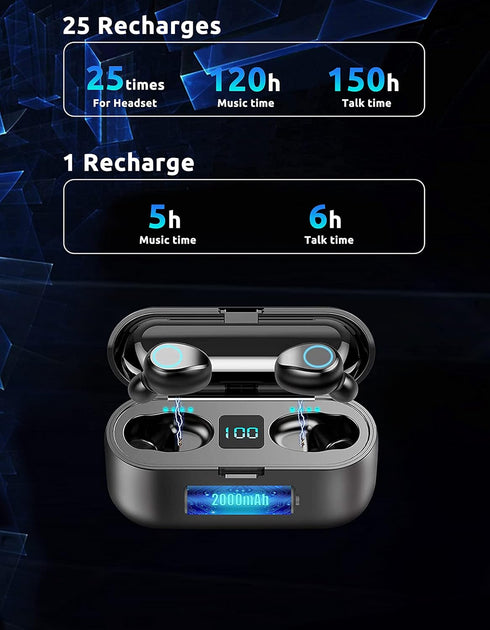 Samsung Wireless Bluetooth Earbuds F9 TWS, IPX7 Waterproof, 2000mAh Case, compatible with Galaxy S24/S23/S22/S21/Note/Z