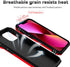 SunStory iPhone 13/14 Case (Red) - Military-Grade, HD Screen Protector, Slide Camera Cover & Kickstand.