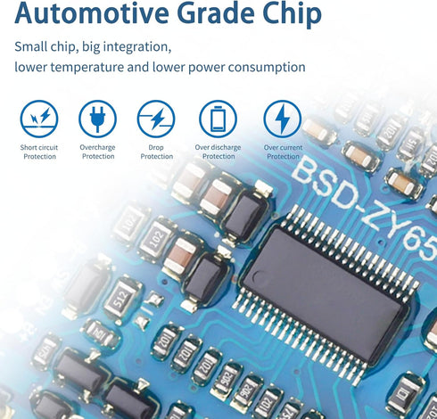 Bisida 16S 60V 30A Common Pack (16S 60V 30A) BMS Li-ion PCB Protection Board with Balance Wire and NTC,Ten Functional