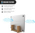 Kothar Wooden Vertical Laptop Stand for Desk, Bamboo Vertical Laptop Holder, Desktop Dock for Apple MacBook, Microsoft
