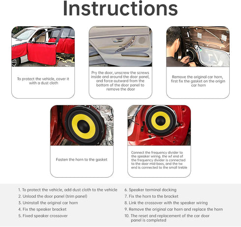 DriSentri 2 6 Inch (6'') Pieces Bass Loudspeaker Woofer Speaker, Wide Frequency Response Car Audio Stereo Speaker