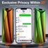 Fotbor Privacy Screen Protector for iPhone 12 Pro Max, 2 Pack Colorful Gradient Anti-Spy Anti-Blue Light Eye Protection