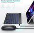 TECURS Bluetooth Keyboard & Mouse Combo for iPad, 7-Color Backlit, Rechargeable, Compatible with iPad 10th/9th/8th Gen,