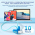 Open Ear Bluetooth Wireless Headphones with MIC for Children, Ultra-Light and Portable (Navy Blue)
