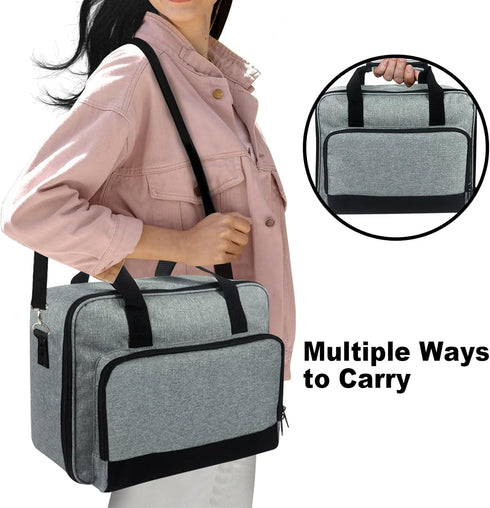 doksmeria Projector Carrying Case, Projector Bag with Accessories Storage Pockets & Adjustable Shoulder Straps
