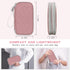 FYY Electronic Organizer, Travel Cable Organizer Bag Pouch Electronic Accessories Carry Case Portable Waterproof Double Layers All-in-One Storage Bag for Cable, Cord, Charger, Phone, Pink Pattern