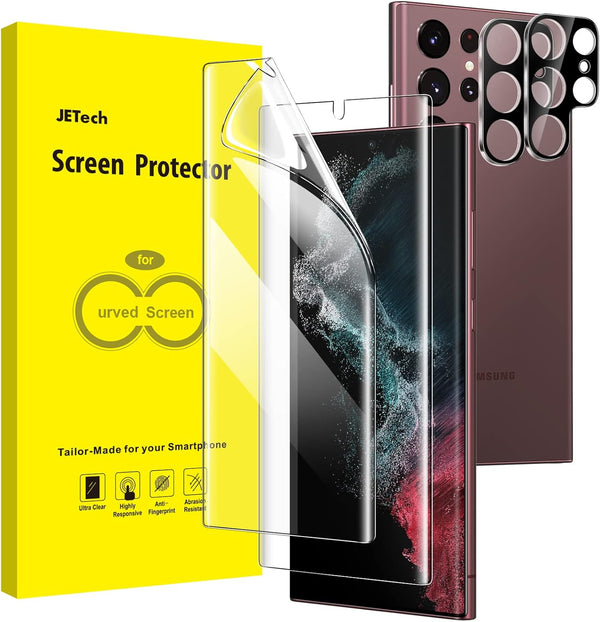 JETech Screen Protector for Samsung Galaxy S22 Ultra 5G 6.8-Inch, with Camera Lens Protector, Easy Installation