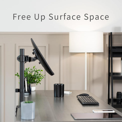 VIVO Single Monitor Arm Desk Mount, Holds Screens up to 32 inch Regular and 38 inch Ultrawide