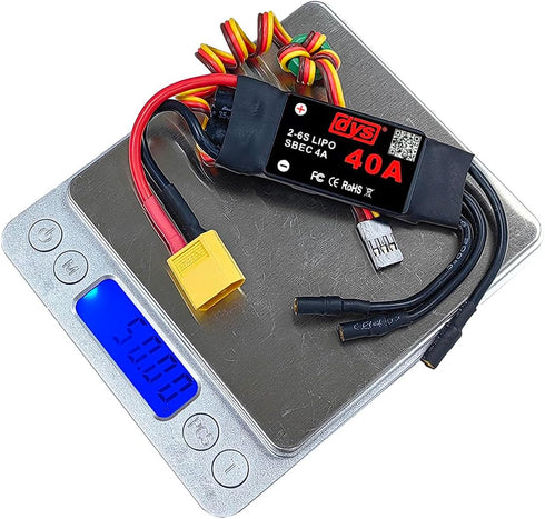 40A 2-6S 5V/4A XT60 3.5mm DYS Brushless ESC with SBEC with & Plug for RC Fixed-Wing Aircraft Helicopter