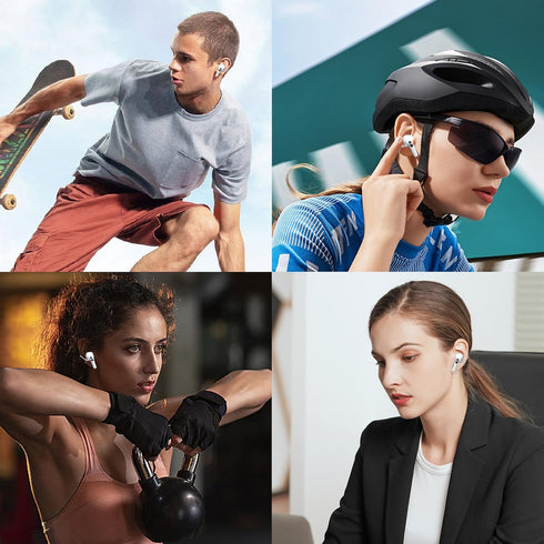 Ear Hooks for AirPods & All in-Ear Headphones with Stems, Secure & Comfortable Fit, Easy to Install (EG6+2)