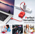 GTPOWER 3 1 3A, 2Pack 3 1 in Multiple Charger Cable in Retractable Multi Charging Cable with IP/USB-C/Micro Ports