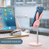 OATSBASF Cute Cell Phone Stand, Adjustable Bunny Phone Holder for Desk, Thick Case Friendly for All Phones (Pink)