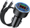 USB C Car Charger Fast Charging Adapter, 78W 4 Port for iPhone 16/15/14/13/12, Samsung Galaxy, and iPad